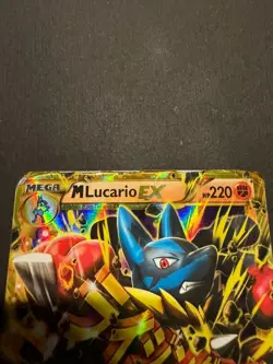 Pokemon M Lucario EX 113/111 XY Furious Fists Secret Rare Full Art Holo HP - Image 2