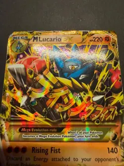 Pokemon M Lucario EX 113/111 XY Furious Fists Secret Rare Full Art Holo HP - Image 3