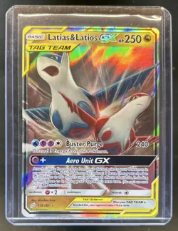 2019 Pokemon SM Team Up Latias Latios Holo #113/181 - Image 1