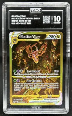 2023 Pokemon SWSH Crown Zenith Giratina VSTAR Galarian Gallery #GG69/GG70 TAG 10 - Image 1