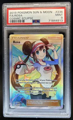 2019 Pokemon SM Cosmic Eclipse Rosa #236/236 PSA 9 - Image 1