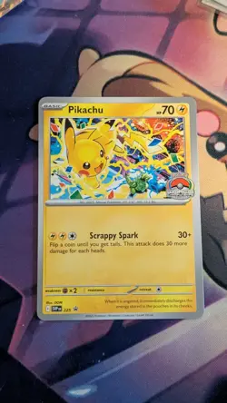 Pikachu SVP 225 - Pokemon TCG Black Star Promo World Championship 2025 Stamp NM - Image 1