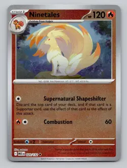 Reverse Holo Ninetales 020/132 Uncommon Mega Evolution Pokemon - Image 1