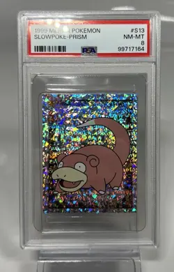 1999 Merlin Pokemon Slowpoke Prism #S13 – PSA 8 (NM-MT) - Image 1