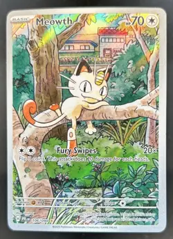 2025 Pokemon Phantasmal Flames Meowth Illustration Rare #106/094 - Image 1
