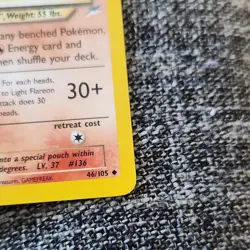 Pokemon Light Flareon Neo Destiny 46/105 Uncommon Regular Stage 1 80 HP 2000 - Image 4