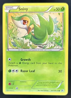 2013 Pokemon Black & White Legendary Treasures Snivy Radiant #RC01/RC25 - Image 1