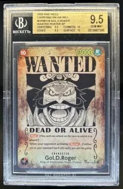 2025 One Piece Carrying His Will Gol.D.Roger Wanted Poster SP #OP09-118 BGS 9.5 - Image 1