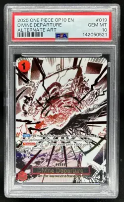 2025 One Piece Royal Blood OP10 Divine Departure Rare Alt Art #OP10-019 PSA 10 - Image 1