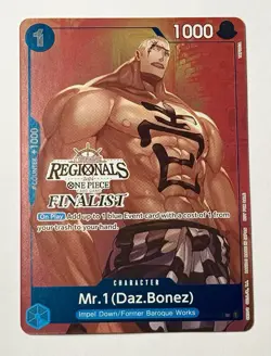 One Piece Mr.1 (Daz.Bonez) Offline Regional “Finalist” Stamped OP02-063 English - Image 1