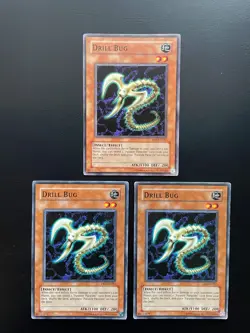 Yugioh! Drill Bug DB1-EN192 Common Unlimited Edition Damaged X3 - Image 1