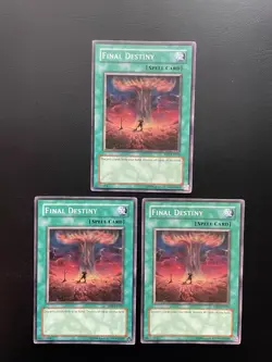 Yugioh Final Destiny DB1-EN020 Unlimited Edition Common Damaged X3 - Image 1