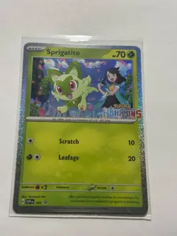 Sprigatito 191 Pokemon Horizons Stamped Foil Holo Promo Card - MINT - Image 2