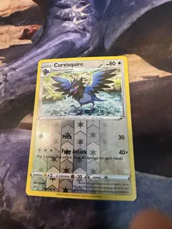 Pokemon 2020 Sword & Shield Darkness Ablaze Corvisquire Reverse Holo Card #155 - Image 1