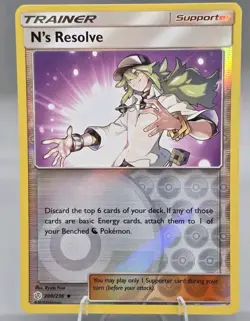 N's Resolve 200/236 Reverse Holo Sun & Moon Cosmic Eclipse Pokemon Card 2019 - Image 1