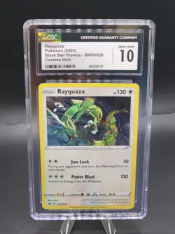 CGC 10 Rayquaza Cosmos Holo SWSH029 Black Star Promo Sea Sky Box Pokemon Card - Image 1