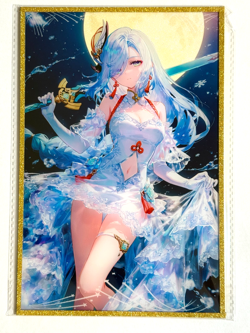 Shenhe GENSHIN IMPACT - Waifu Goddess Trading Card - A5 Board Size CCG - Image 1