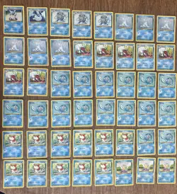 Lot Of 113 Vintage 1999 Base Set 2 Water Element Pokemon Cards - Image 1