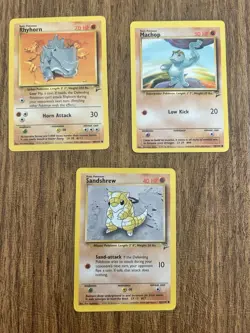 Lot Of 89 Vintage 1999 Base Set 2 Fighting Pokemon Cards - Image 3