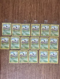 Lot Of 17 Butterfree Vintage 1999 Base Set 2 Pokemon Cards - Image 1