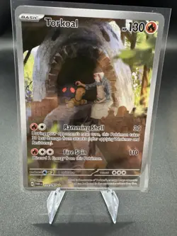 Pokemon Card Torkoal 172/167 Twilight Masquerade Holo Illustration Rare NM - Image 1