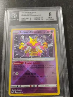 Pokemon TCG Radiant Alakazam 2022 SWSH12 Silver Tempest Holo Card #059/195 - Image 1