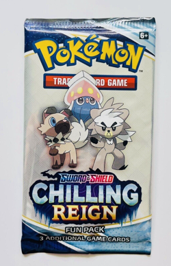 Pokemon TCG Chilling Reign Booster fun Pack Sword & Shield Sealed (3 cards) - Image 1