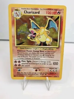 Base Set 4/102 Holo Charizard Pokemon Card - Image 2