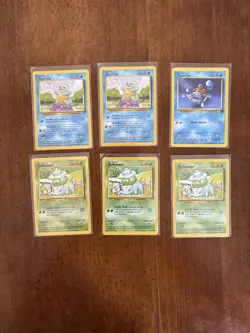 Vintage Pokemon Lot 6 Cards Bulbasaur Squirtle Base Set 2 Team Rocket WOTC - Image 1