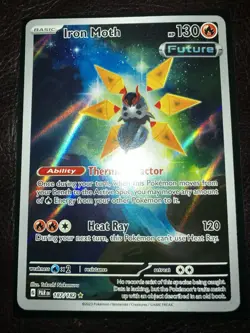 Iron Moth 187/182 Sv04: Paradox Rift Pokemon TCG Holo Card NM+ Condition - Image 1