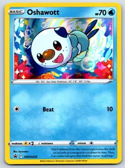 Oshawott - Black Star Promo SWSH222 Collector Chest Mirage Holo Pokemon Card NM - Image 1