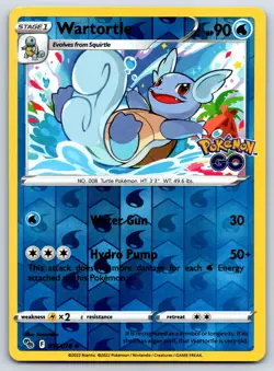 Wartortle - Reverse Holo - Pokemon GO 016/078 Stamped 151 Card NM - Image 1