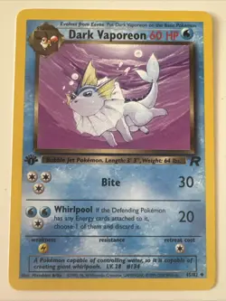 Pokemon Card Dark Vaporeon (45/82) Team Rocket Uncommon 1st edition VGC 🔥 - Image 1