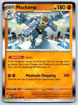 Machamp - Holo Rare - Scarlet Violet 151 068/165 Pokemon Card NM - Image 1