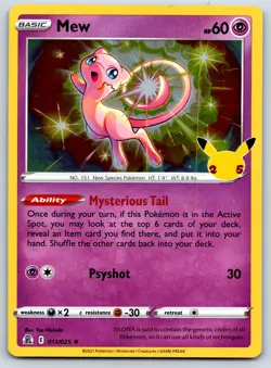 Mew - Holo Rare - Celebrations 25th Anniversary Pokemon 151 Card NM - Image 1