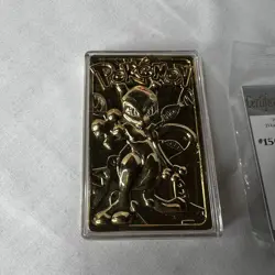 Mewtwo Pokemon 23k Gold-Plated Trading Card and Pokeball - Limited Edition 1999 - Image 2
