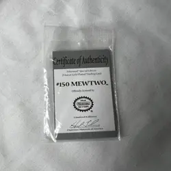 Mewtwo Pokemon 23k Gold-Plated Trading Card and Pokeball - Limited Edition 1999 - Image 5