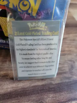 1999 Pokemon Jigglypuff 23K Gold-Plated Trading Card/W COA and Pokeball Case MIB - Image 3