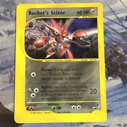 Rocket's Scizor Best of Game non-holo RARE 2002 Promo #4 Card - Image 1