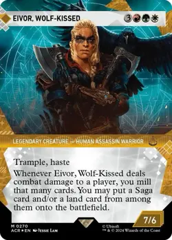 Magic: The Gathering Eivor, Wolf-Kissed Texture Foil Rare Red Green White ACR - Image 1
