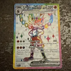 Pokemon Cinderace EX 157/142 Ultra Rare Stellar Crown Card NM/M Condition - Image 1