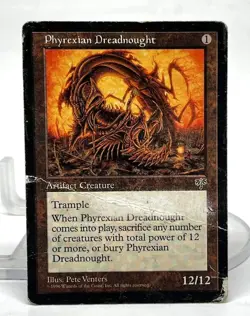 Phyrexian Dreadnought - Magic: The Gathering Trading Card (Heavily Damaged) - Image 1