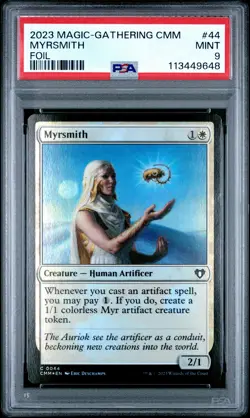 2023 MTG COMMANDER MASTERS FOIL #44 MYRSMITH PSA 9 - Image 1