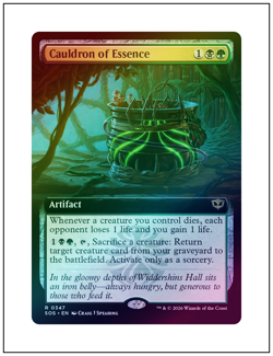 1x Cauldron of Essence, Extended Art Foil, Magic the Gathering MTG NM - Image 1