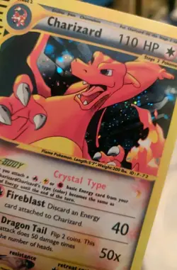 **Custom-made**High Quality,Holo,Crystal Charizard "Display-card" - Image 2