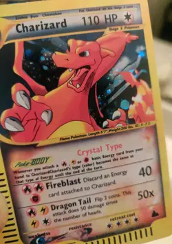 **Custom-made**High Quality,Holo,Crystal Charizard "Display-card" - Image 4