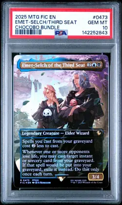 2025 MTG FINAL FANTASY COMMANDER #0473 EMET-SELCH OF THE THIRD SEAT PSA 10 - Image 1