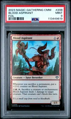 2023 MTG COMMANDER MASTERS FOIL #208 BLOOD ASPIRANT PSA 9 - Image 1