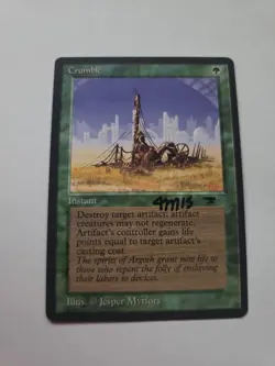 Crumble SIGNED By Jesper Myfors Magic The Gathering - Image 1