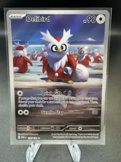 Pokemon TCG Mega Evolution Delibird Illustration Rare 152/132 NM - Image 1